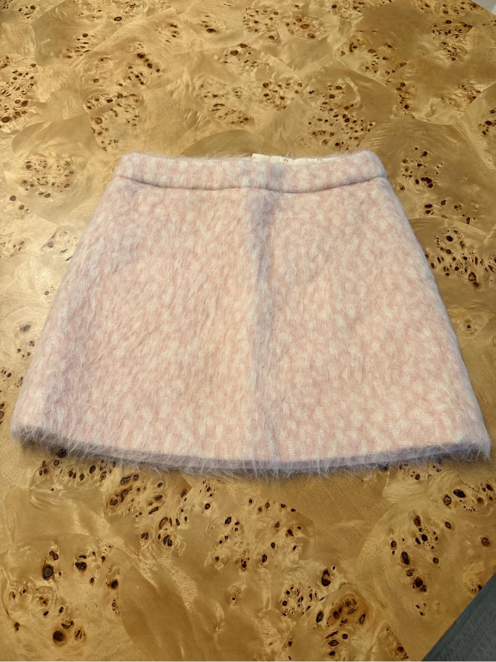 Bonpoint Pale Pink Fuzzy Mini Skirt